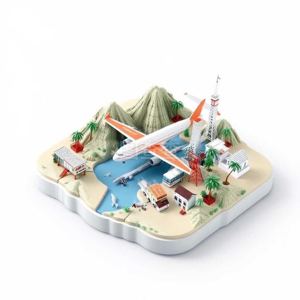 旅游網站意味著在線假期3D插圖